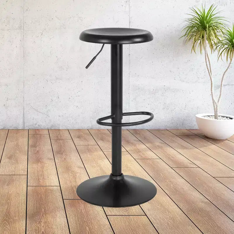 Tabouret de bar rétro Emma et Oliver à hauteur réglable