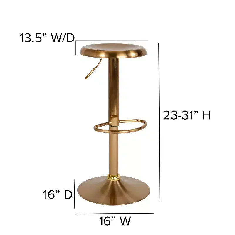 Tabouret de bar rétro Emma et Oliver à hauteur réglable