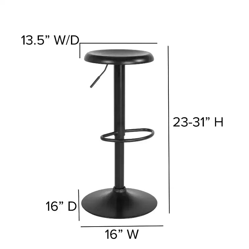Tabouret de bar rétro Emma et Oliver à hauteur réglable