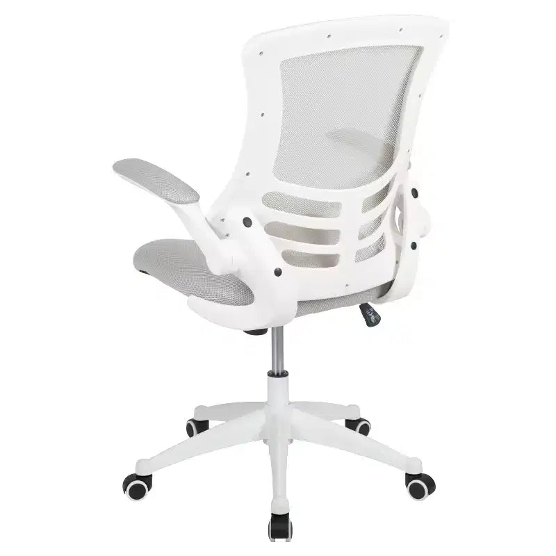 Chaise de bureau ergonomique pivotante en maille Emma et Oliver avec accoudoirs relevables