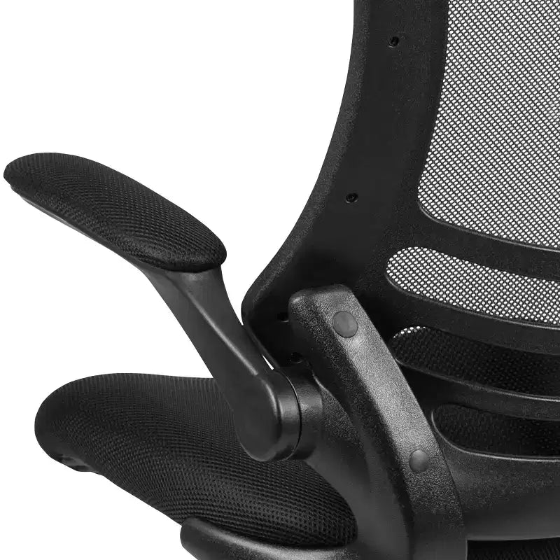 Chaise de bureau ergonomique pivotante en maille Emma et Oliver avec accoudoirs relevables