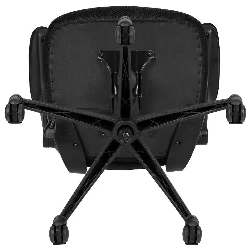 Chaise de bureau ergonomique pivotante en maille Emma et Oliver avec accoudoirs relevables