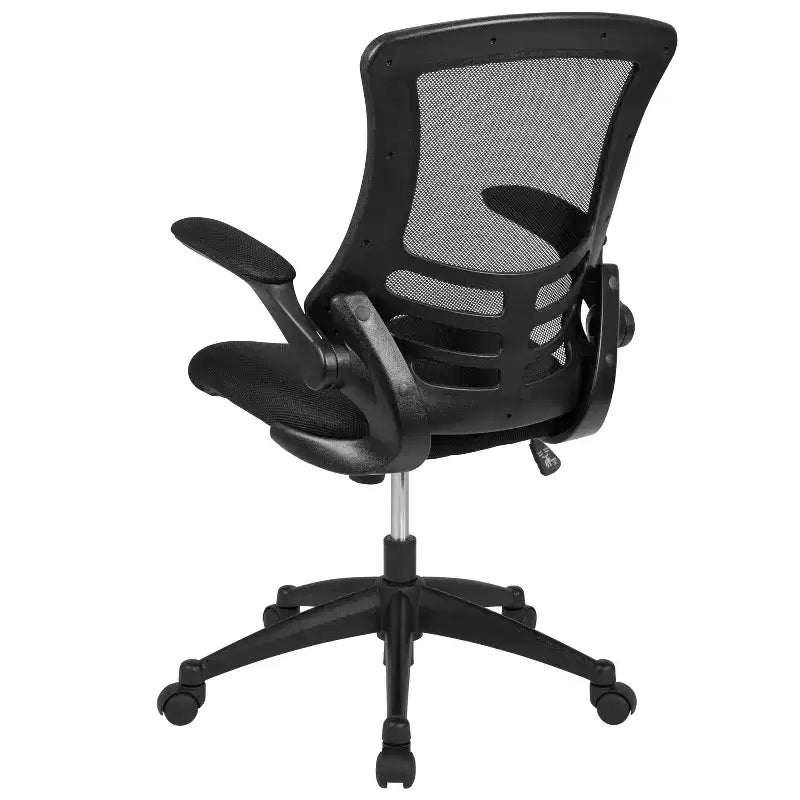 Chaise de bureau ergonomique pivotante en maille Emma et Oliver avec accoudoirs relevables