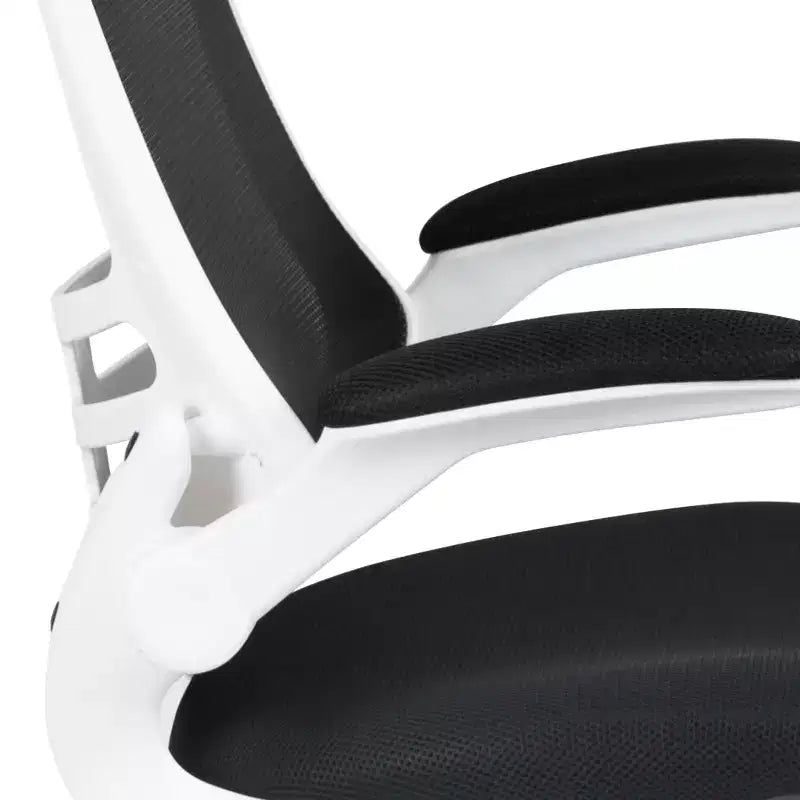 Chaise de bureau ergonomique pivotante en maille Emma et Oliver avec accoudoirs relevables