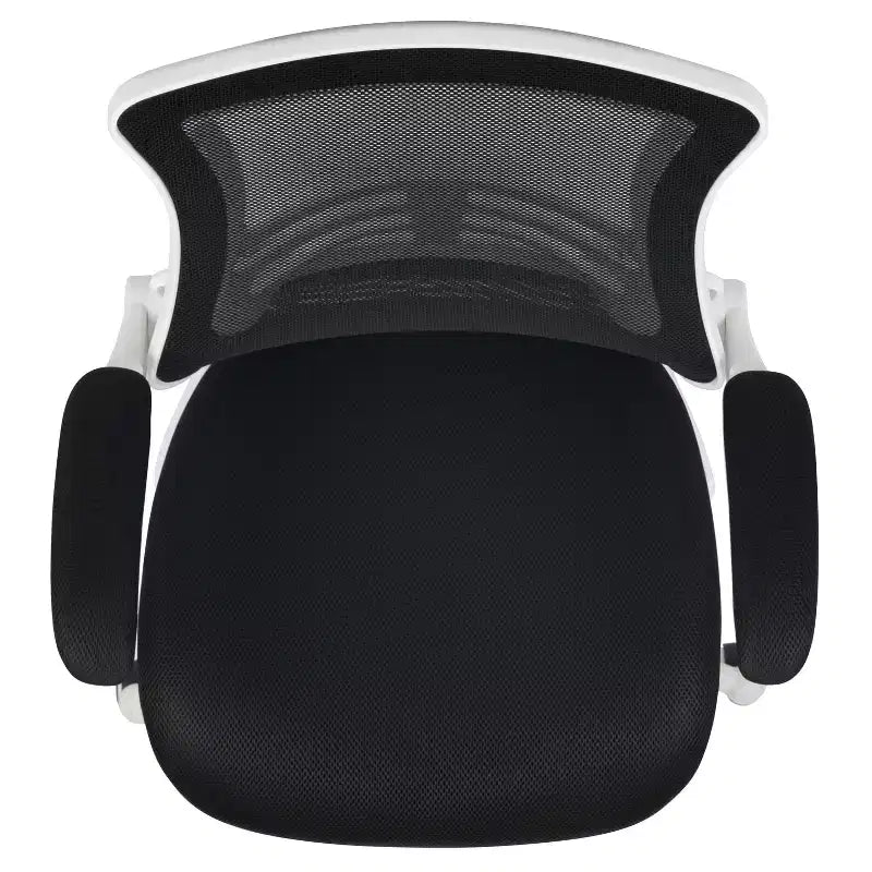 Chaise de bureau ergonomique pivotante en maille Emma et Oliver avec accoudoirs relevables