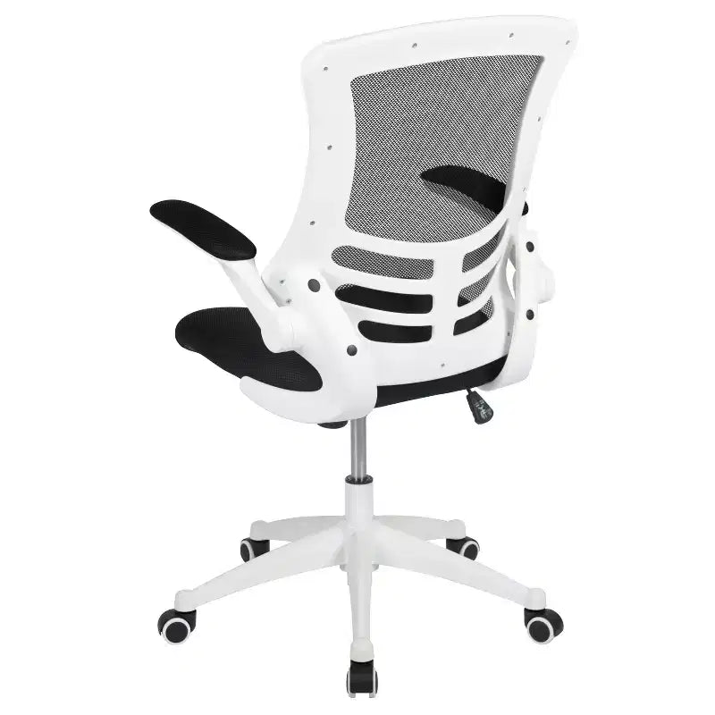 Chaise de bureau ergonomique pivotante en maille Emma et Oliver avec accoudoirs relevables