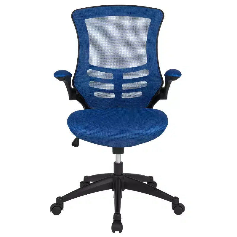 Chaise de bureau ergonomique pivotante en maille Emma et Oliver avec accoudoirs relevables