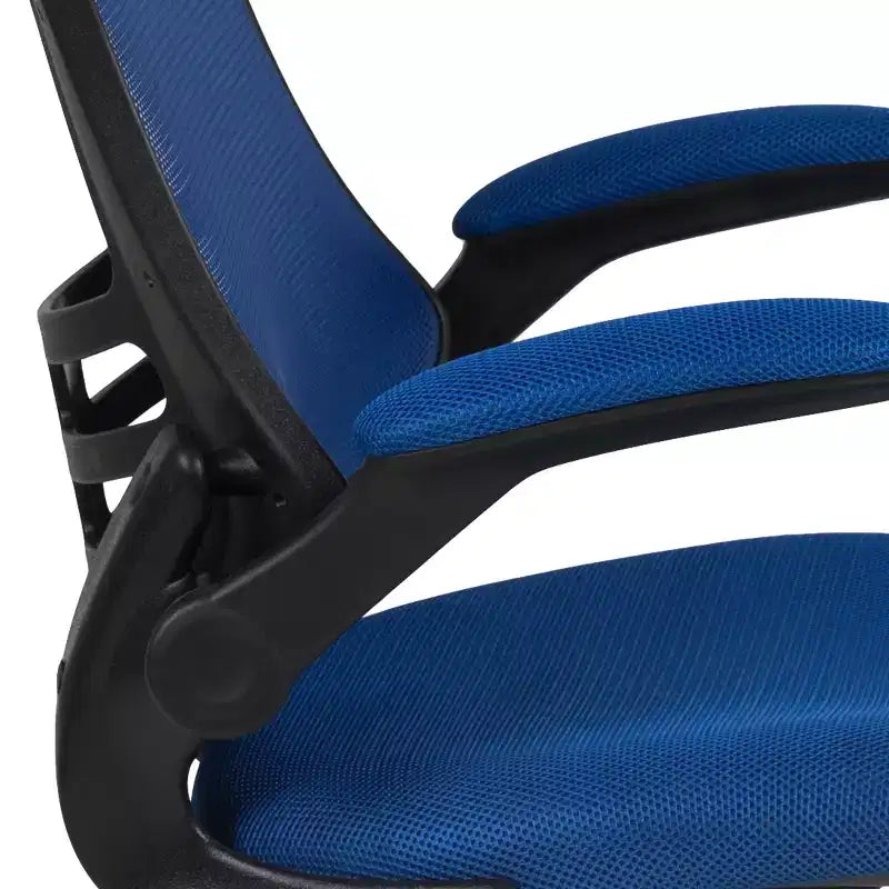 Chaise de bureau ergonomique pivotante en maille Emma et Oliver avec accoudoirs relevables