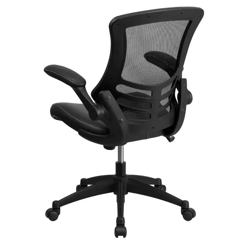 Chaise de bureau ergonomique pivotante en maille Emma et Oliver avec accoudoirs relevables
