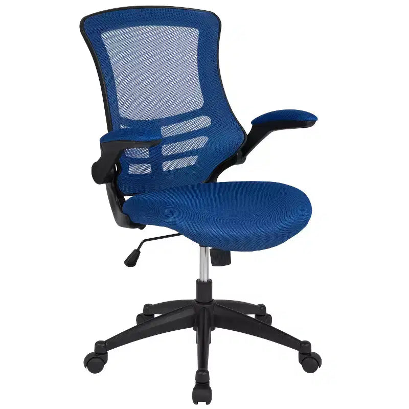 Chaise de bureau ergonomique pivotante en maille Emma et Oliver avec accoudoirs relevables