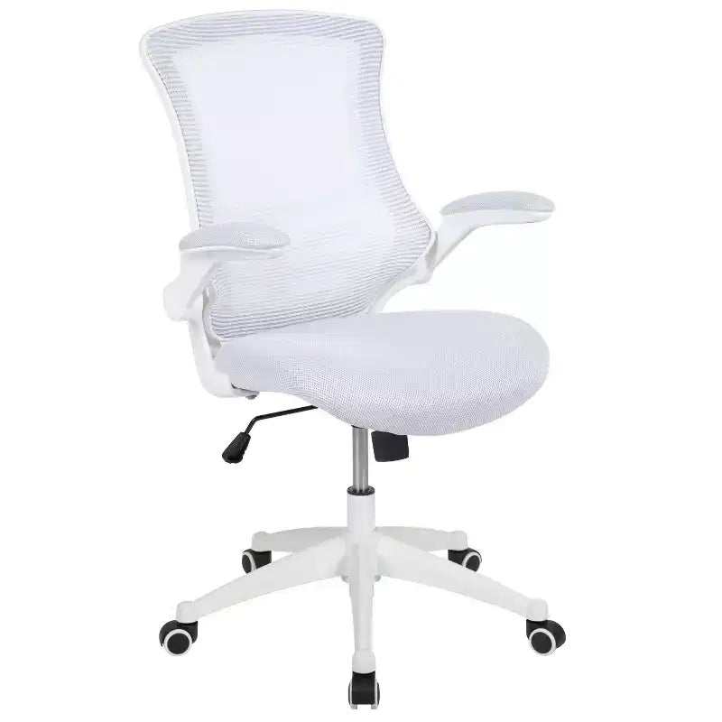 Chaise de bureau ergonomique pivotante en maille Emma et Oliver avec accoudoirs relevables