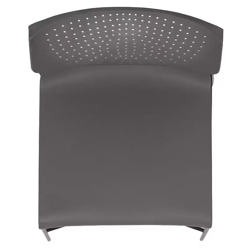 Chaise empilable Emma and Oliver pour la maison et le bureau avec soutien lombaire et cadre métallique - Chaise d'appoint