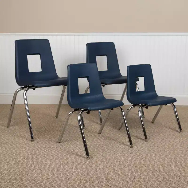 Chaise scolaire empilable Emma et Oliver - 30,5 cm