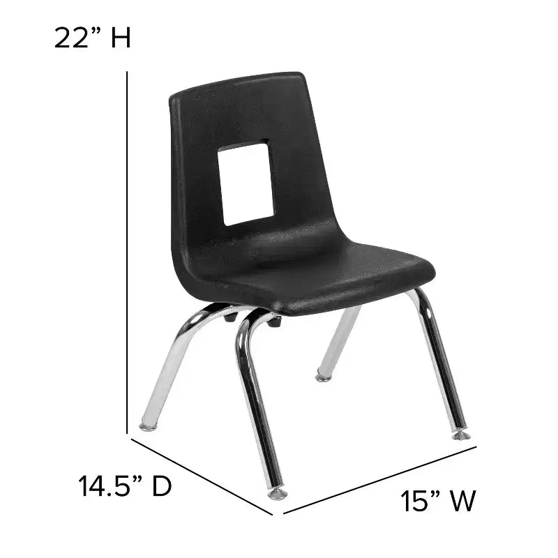 Chaise scolaire empilable Emma et Oliver - 30,5 cm