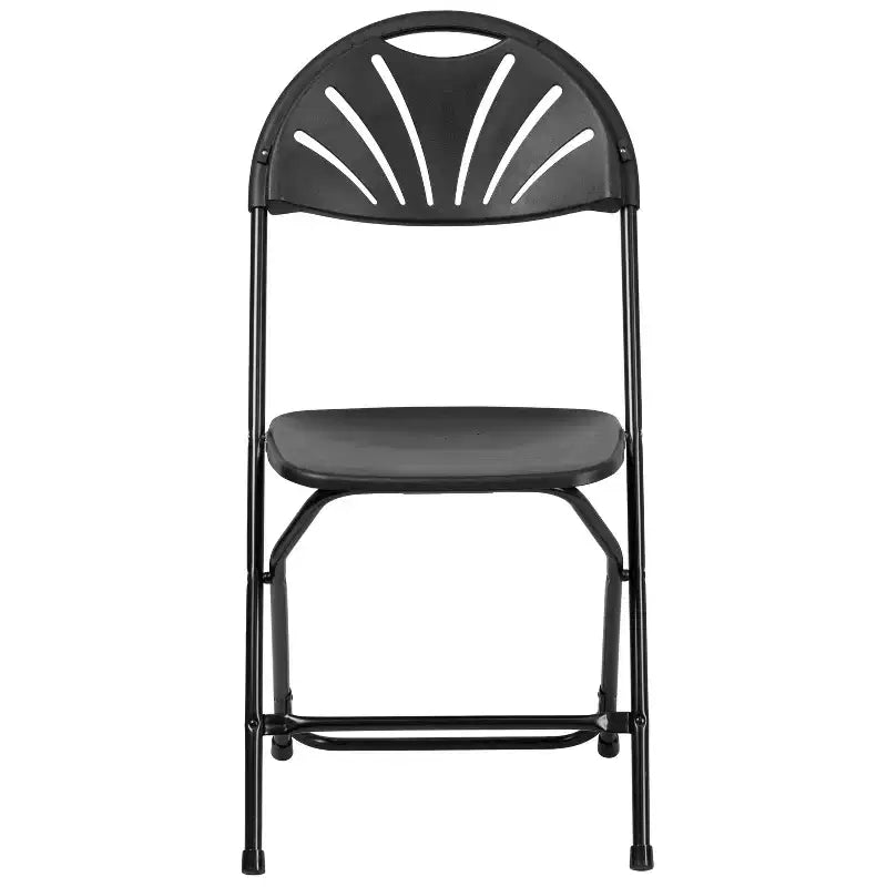 Emma et Oliver Lot de 2 Chaises Pliantes en Plastique avec Dossier à Lattes pour Mariage, Fête, Événement, Maison, Bureau