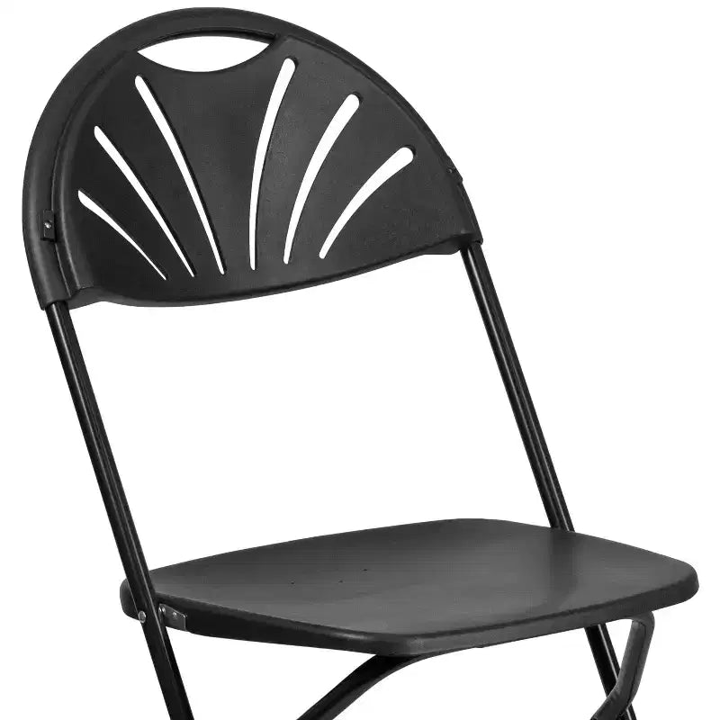 Emma et Oliver Lot de 2 Chaises Pliantes en Plastique avec Dossier à Lattes pour Mariage, Fête, Événement, Maison, Bureau