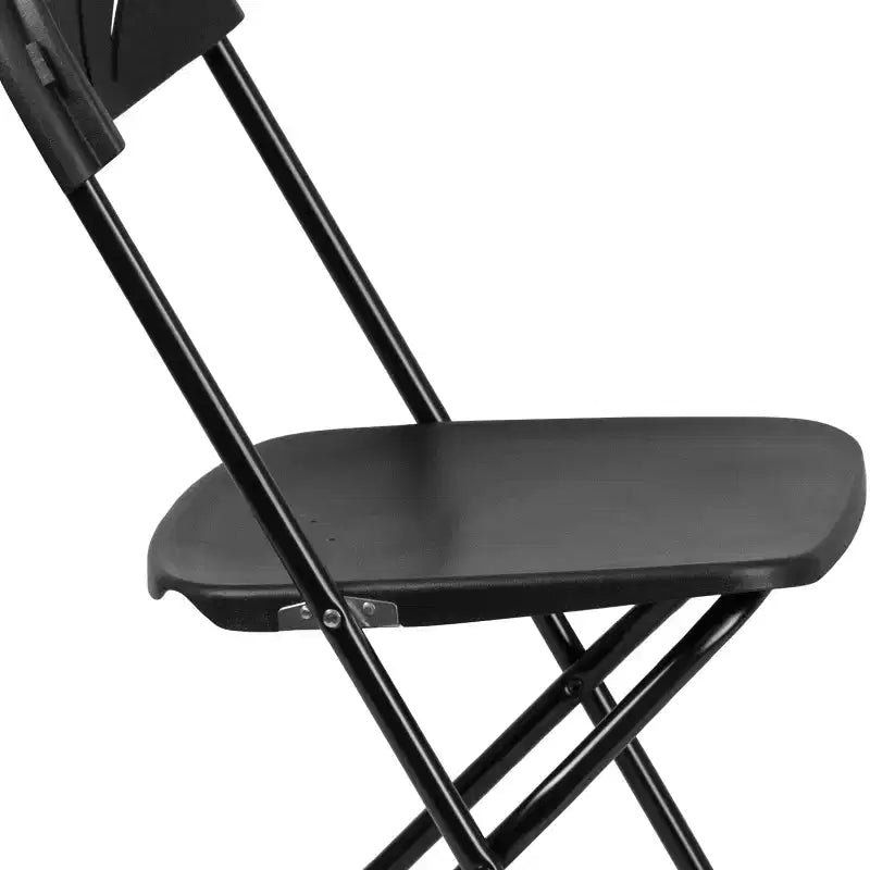 Emma et Oliver Lot de 2 Chaises Pliantes en Plastique avec Dossier à Lattes pour Mariage, Fête, Événement, Maison, Bureau