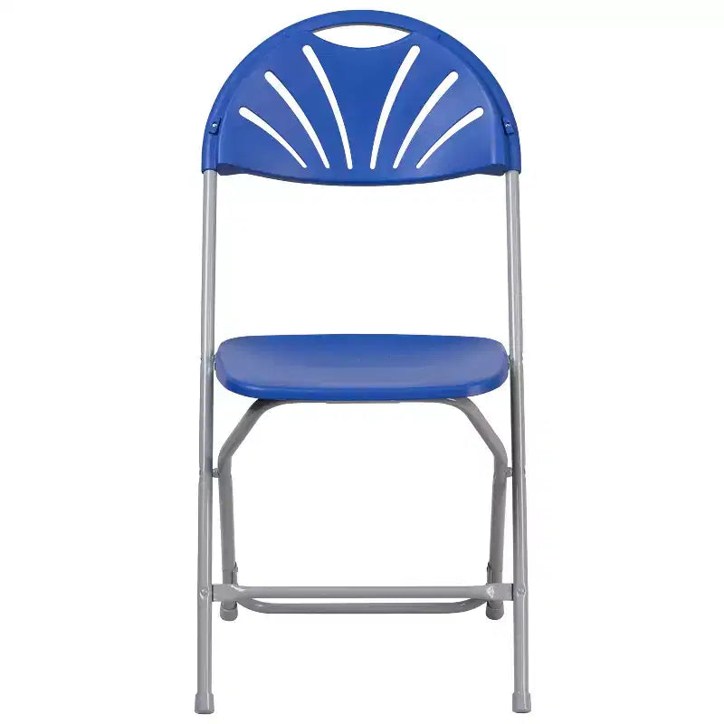 Emma et Oliver Lot de 2 Chaises Pliantes en Plastique avec Dossier à Lattes pour Mariage, Fête, Événement, Maison, Bureau