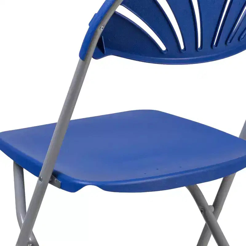 Emma et Oliver Lot de 2 Chaises Pliantes en Plastique avec Dossier à Lattes pour Mariage, Fête, Événement, Maison, Bureau