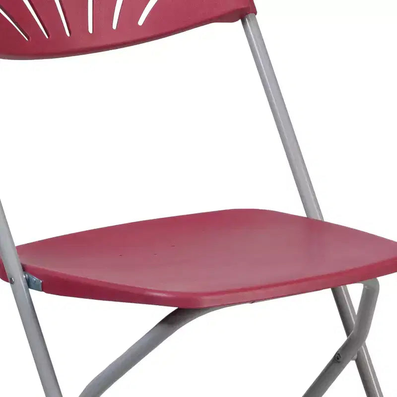 Emma et Oliver Lot de 2 Chaises Pliantes en Plastique avec Dossier à Lattes pour Mariage, Fête, Événement, Maison, Bureau