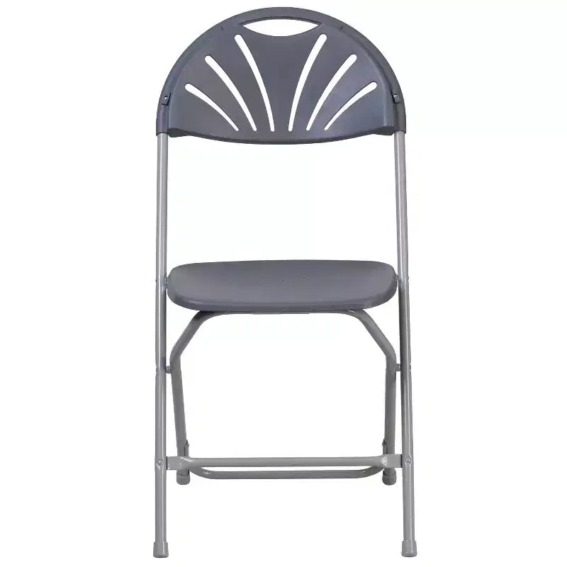 Emma et Oliver Lot de 2 Chaises Pliantes en Plastique avec Dossier à Lattes pour Mariage, Fête, Événement, Maison, Bureau