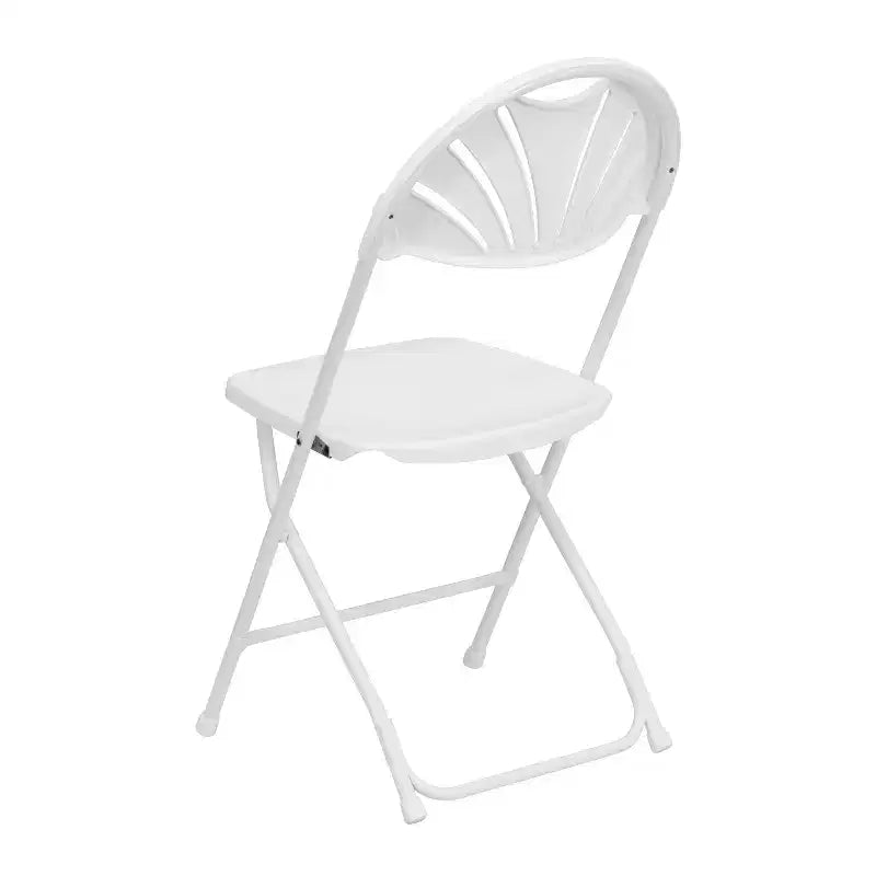 Emma et Oliver Lot de 2 Chaises Pliantes en Plastique avec Dossier à Lattes pour Mariage, Fête, Événement, Maison, Bureau