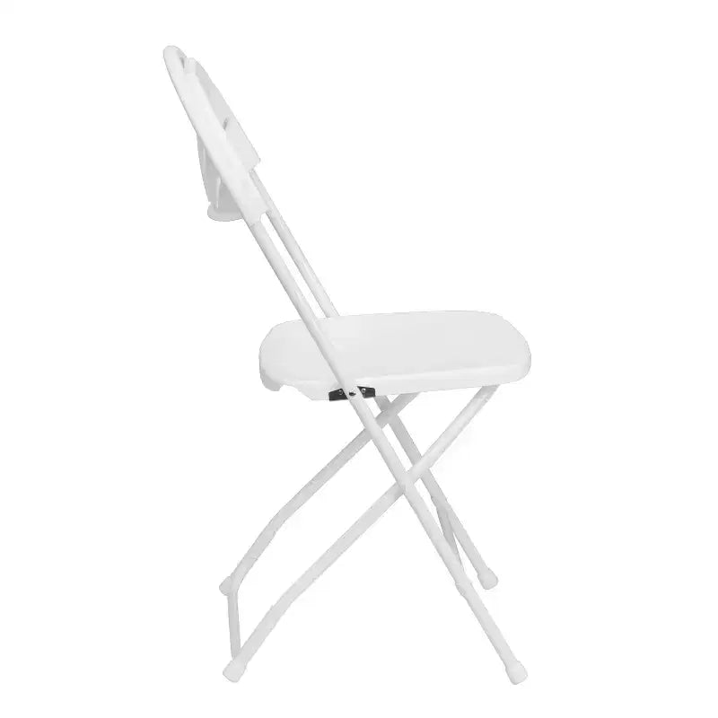 Emma et Oliver Lot de 2 Chaises Pliantes en Plastique avec Dossier à Lattes pour Mariage, Fête, Événement, Maison, Bureau