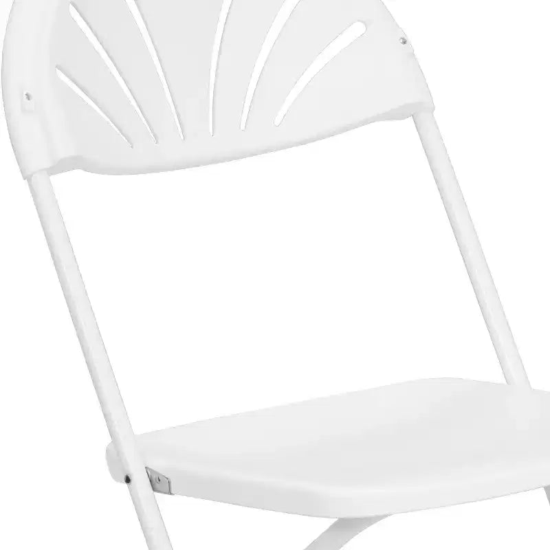 Emma et Oliver Lot de 2 Chaises Pliantes en Plastique avec Dossier à Lattes pour Mariage, Fête, Événement, Maison, Bureau