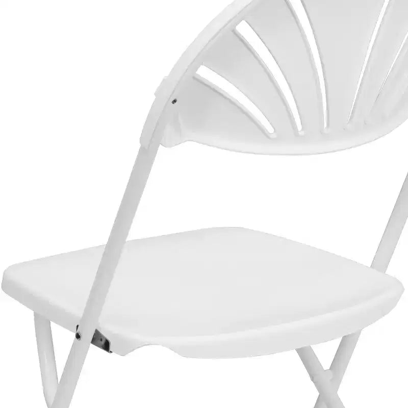 Emma et Oliver Lot de 2 Chaises Pliantes en Plastique avec Dossier à Lattes pour Mariage, Fête, Événement, Maison, Bureau