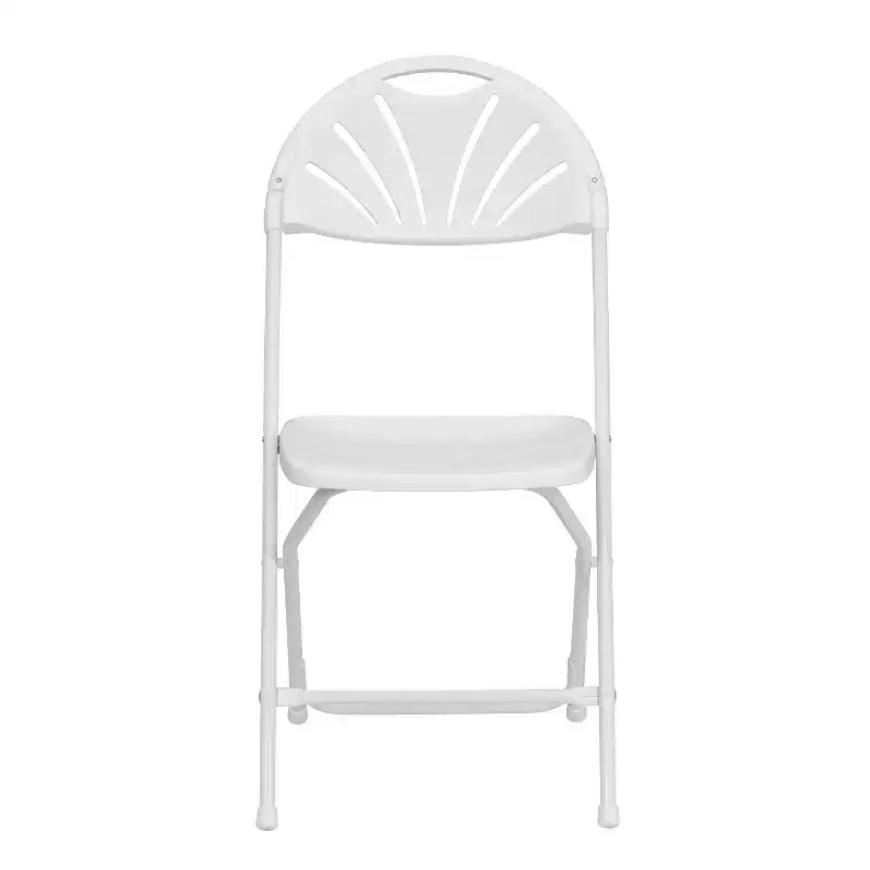 Emma et Oliver Lot de 2 Chaises Pliantes en Plastique avec Dossier à Lattes pour Mariage, Fête, Événement, Maison, Bureau