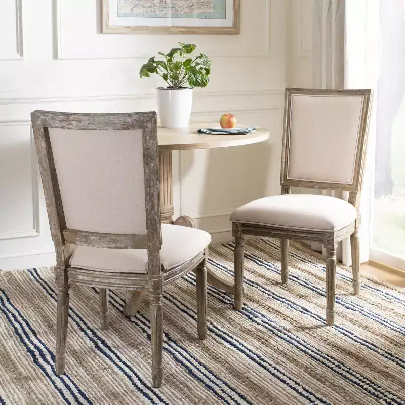 Chaise d'appoint rectangulaire de brasserie française Buchanan 19 H (lot de 2) - FOX6229 - Safavieh Couture