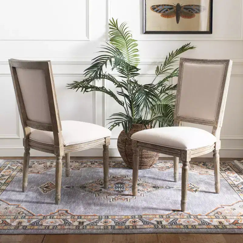 Chaise d'appoint rectangulaire de brasserie française Buchanan 19 H (lot de 2) - FOX6229 - Safavieh Couture