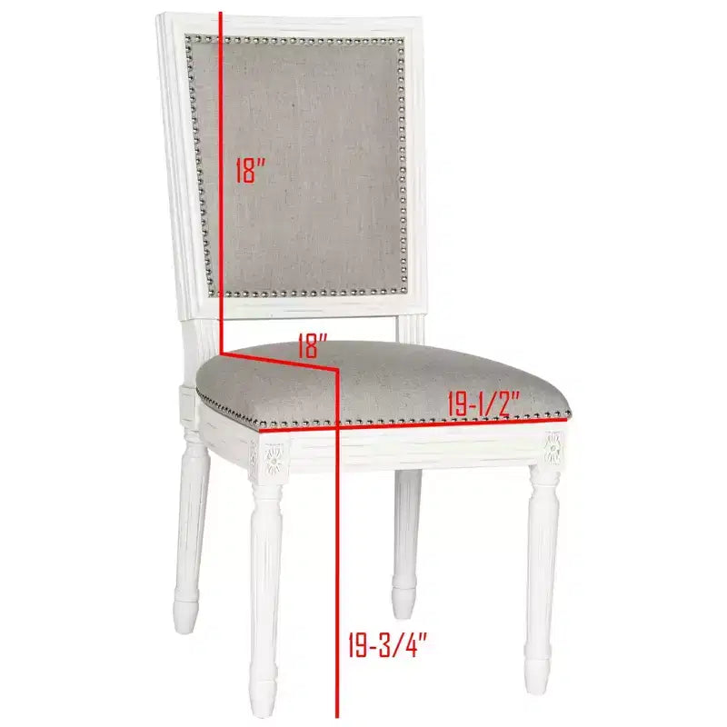 Chaise d'appoint rectangulaire de brasserie française Buchanan 19 H (lot de 2) - FOX6229 - Safavieh Couture
