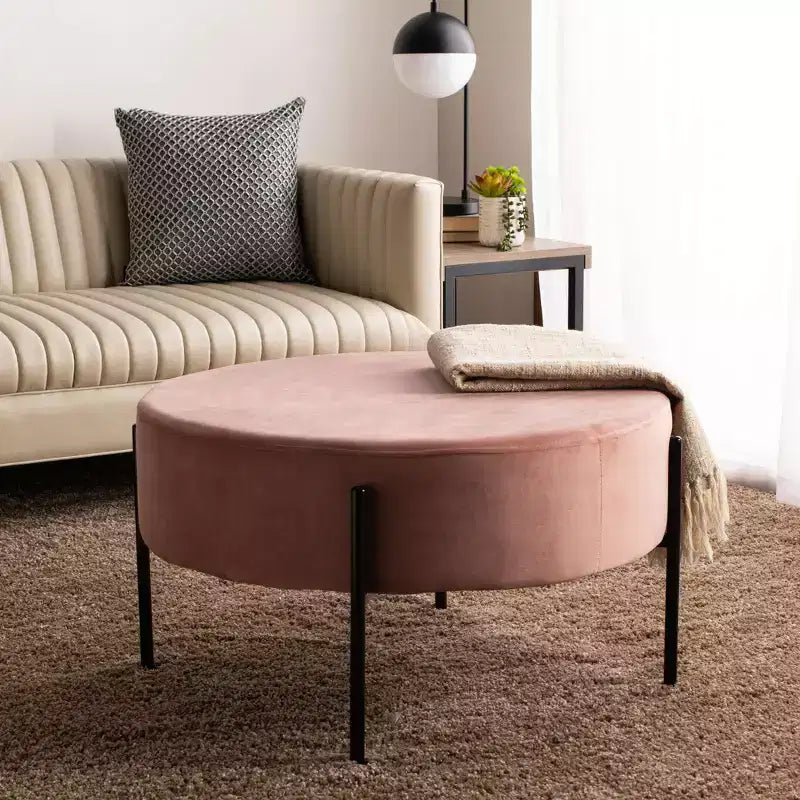 Pouf de cocktail rond Lisbon - OTT6203 - Safavieh