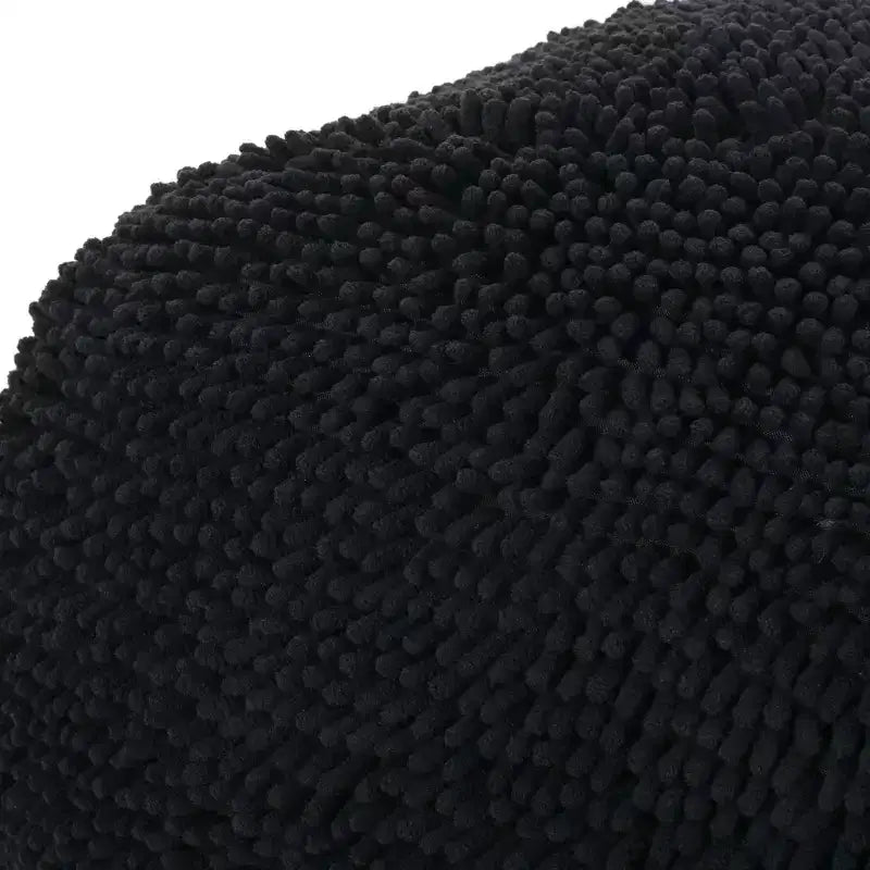 Pouf rond Moloney en chenille microfibre moderne - Christopher Knight Home