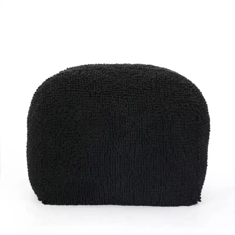 Pouf rond Moloney en chenille microfibre moderne - Christopher Knight Home