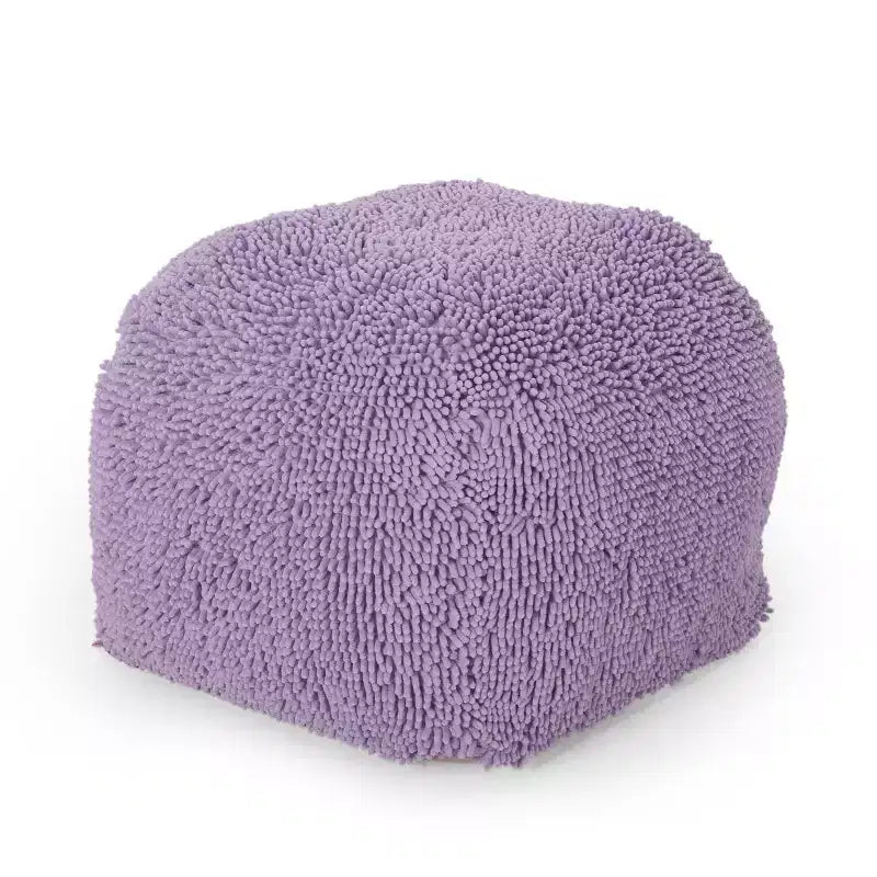 Pouf rond Moloney en chenille microfibre moderne - Christopher Knight Home