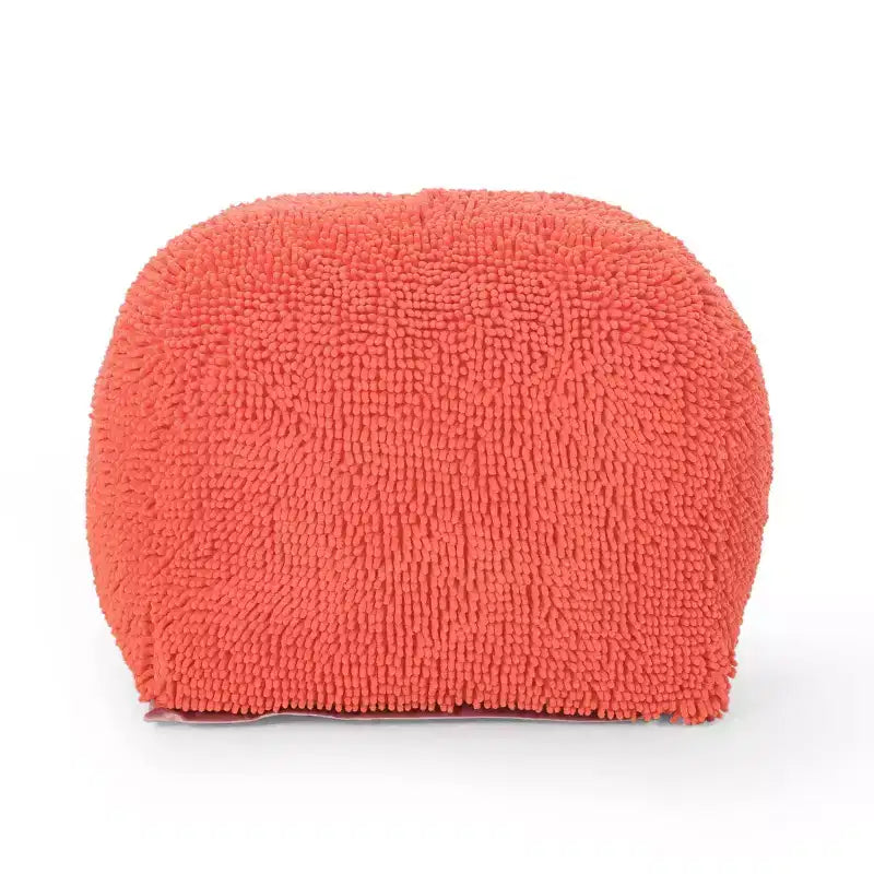 Pouf rond Moloney en chenille microfibre moderne - Christopher Knight Home