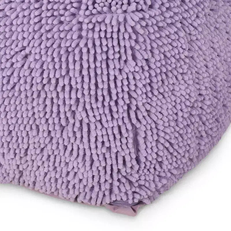 Pouf rond Moloney en chenille microfibre moderne - Christopher Knight Home