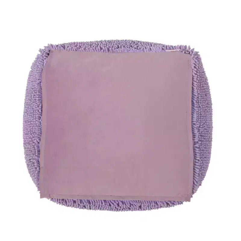 Pouf rond Moloney en chenille microfibre moderne - Christopher Knight Home