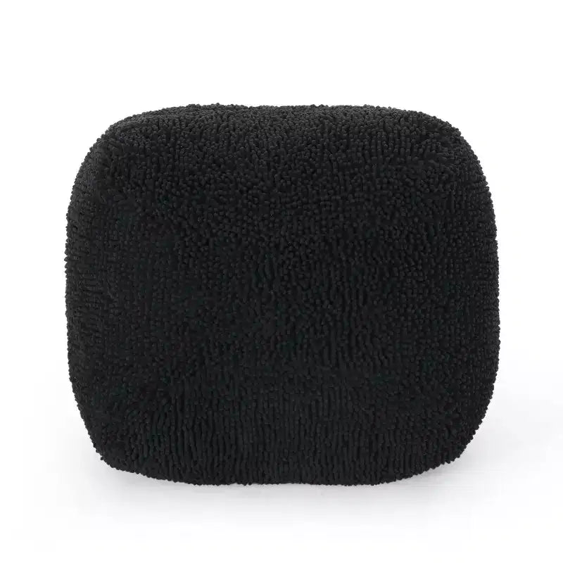 Pouf rond Moloney en chenille microfibre moderne - Christopher Knight Home