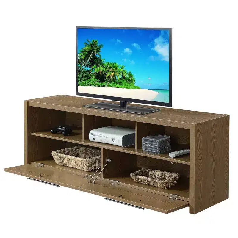 Meuble TV Newport Marbella pour téléviseurs jusqu'à 60 pouces avec armoires et étagères - Breighton Home