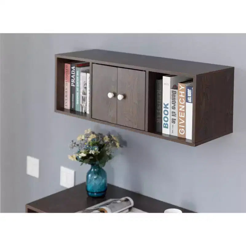 Bureau d'ordinateur mural Basicwise et étagère flottante