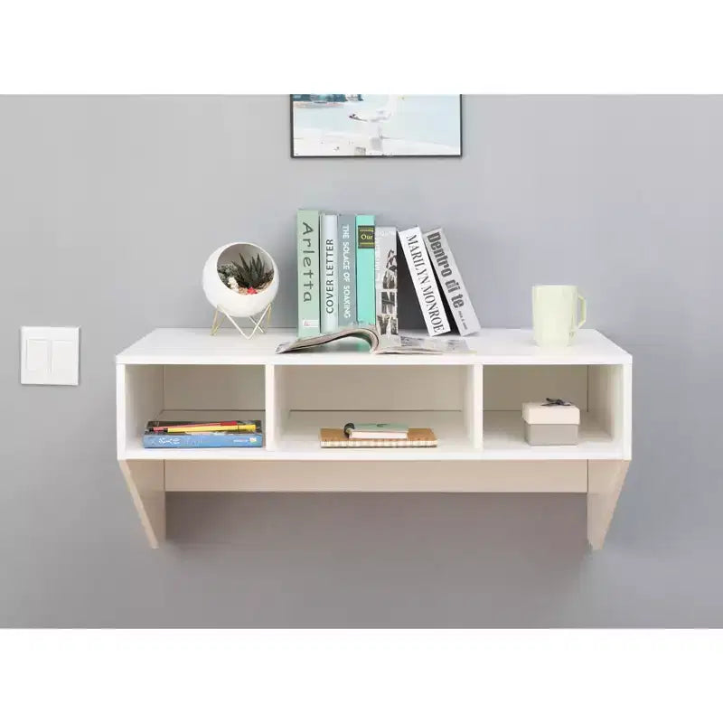 Bureau d'ordinateur mural Basicwise et étagère flottante