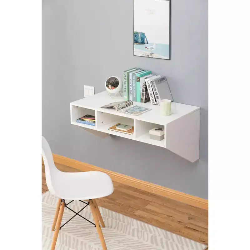 Bureau d'ordinateur mural Basicwise et étagère flottante
