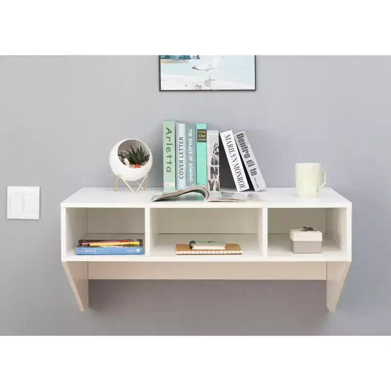 Bureau d'ordinateur mural Basicwise et étagère flottante