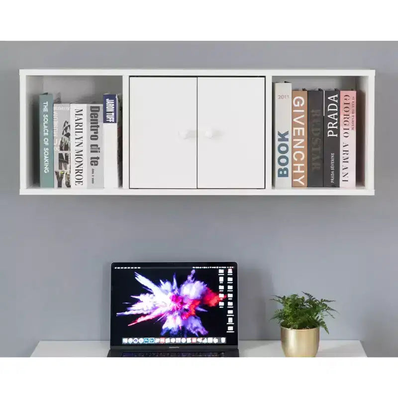 Bureau d'ordinateur mural Basicwise et étagère flottante