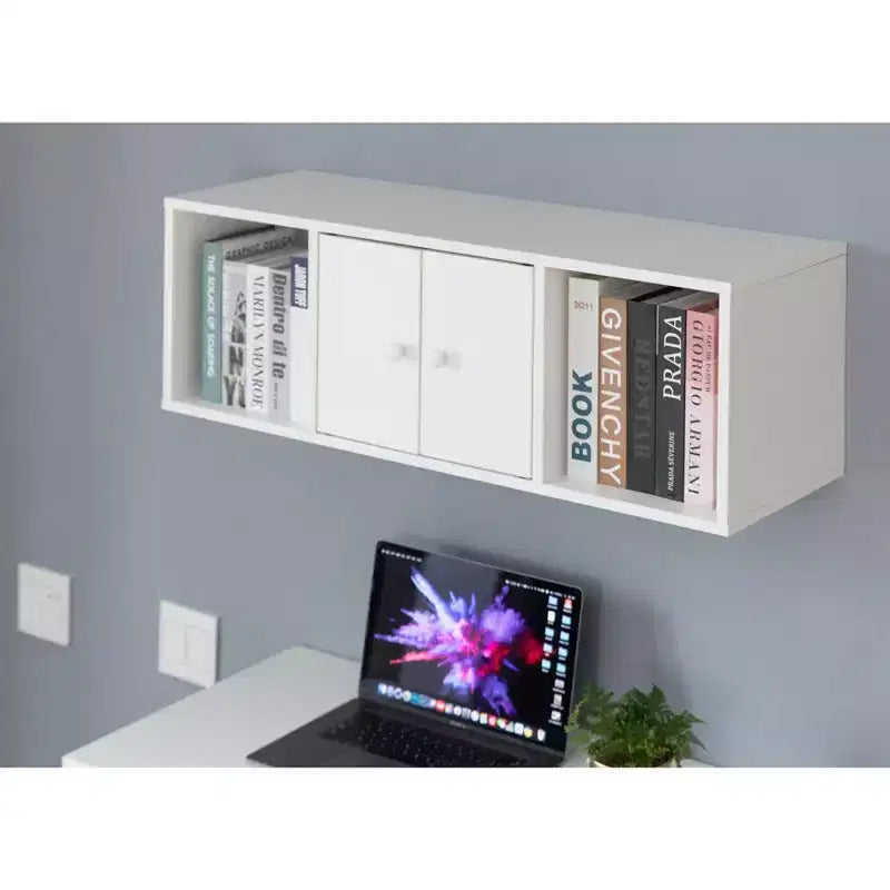 Bureau d'ordinateur mural Basicwise et étagère flottante