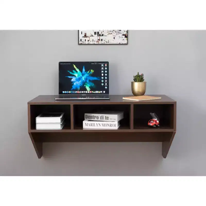 Bureau d'ordinateur mural Basicwise et étagère flottante