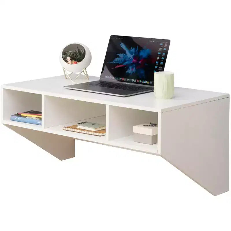 Bureau d'ordinateur mural Basicwise et étagère flottante